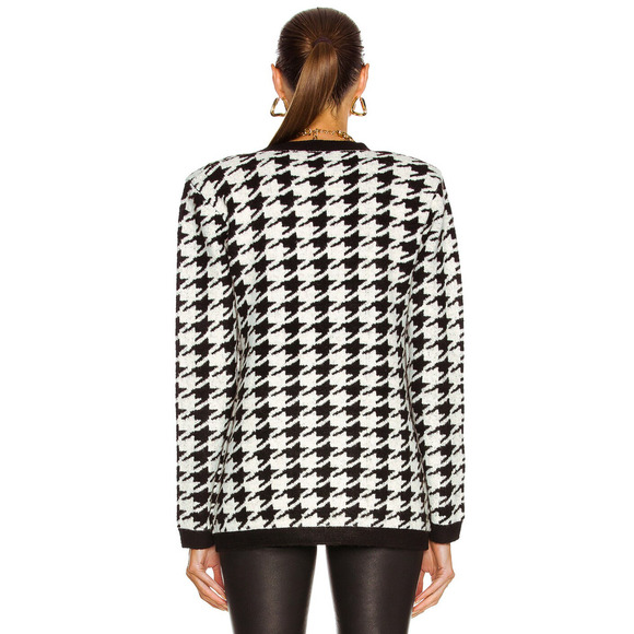 Black and White Houndstooth Sweater - Picture 3 of 15